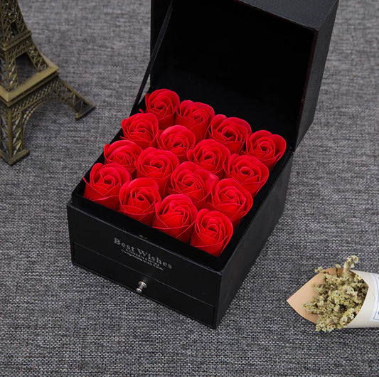 Square Drawer Gift Box for Valentine's Day, Necklace Box