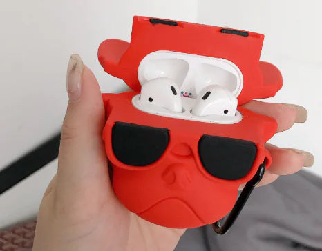 Cute Cartoon Bulldog Headphone Case Cover