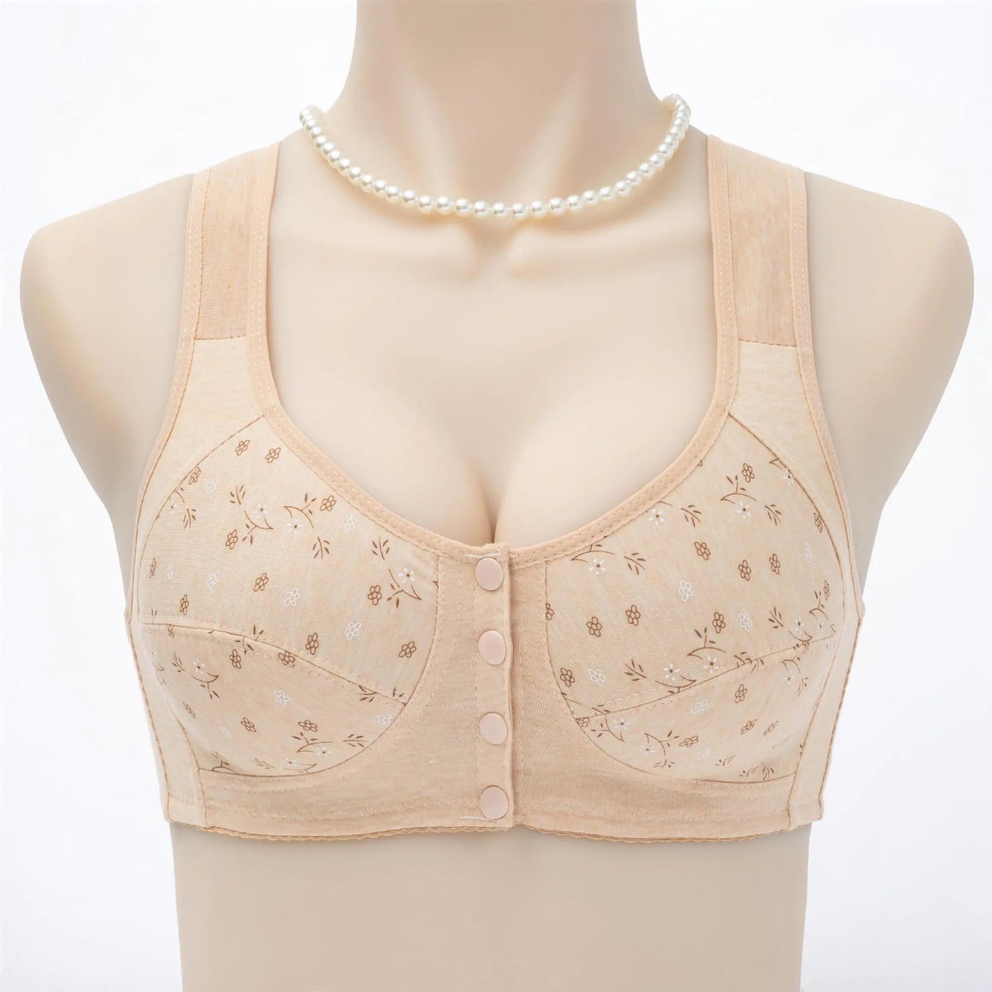 New Floral Front Closure Bra for Women (Plus Size) - Lingerie