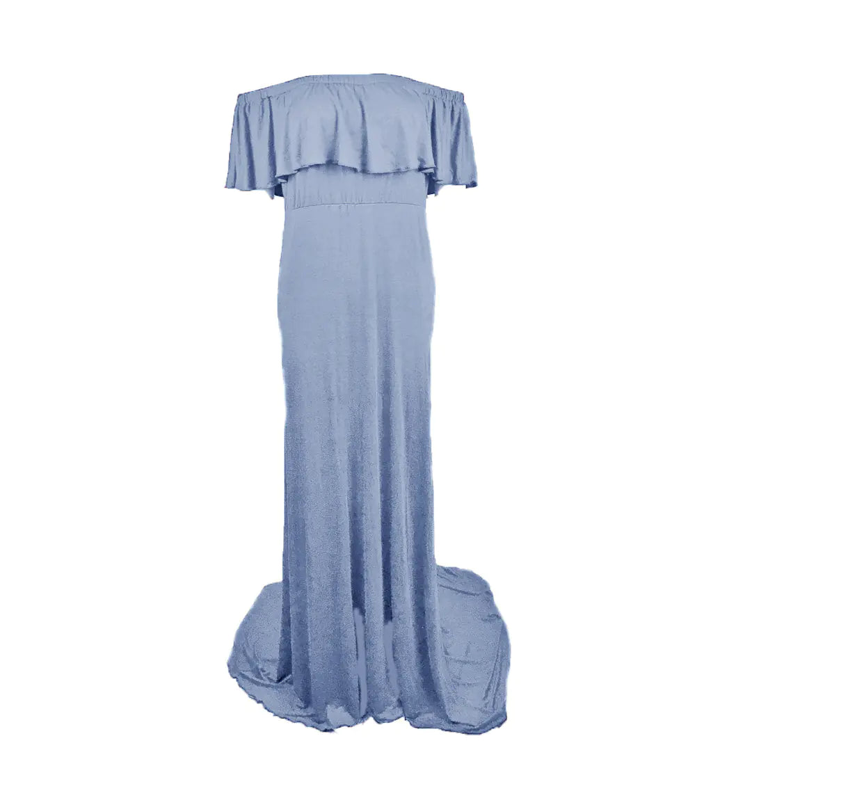 Maternity Long Dress with Ruffle Collar for PhotographyMaternity Maxi Dress for Photography and Baby Showers - 888