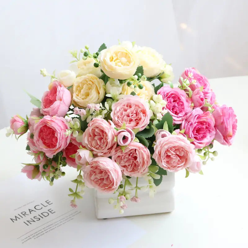 5 Heads Artificial Peony Simulation Flower Decoration