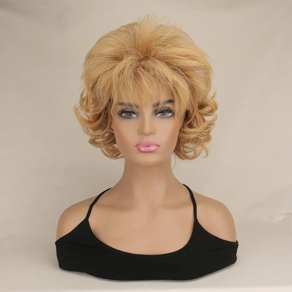 High-Quality Synthetic Short Curly Wig for Everyday Use - 888