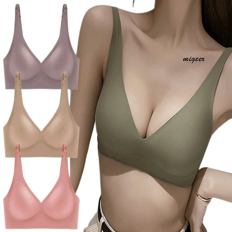 Seamless Adjustable Bra with No Steel Ring Design - Lingerie