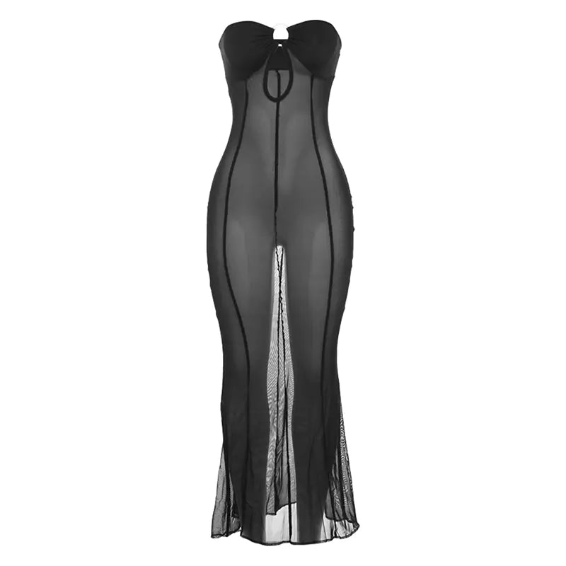 Fashionable Hollow Out Sheer Dress for Women - Lingerie