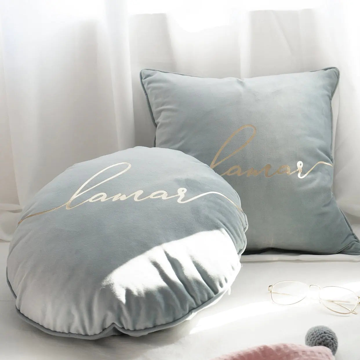 Nordic Style Heart Round Velvet Cushion Pillow