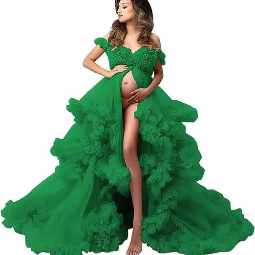 New Cross-Border Maternity Sheer Dress for Photography - 888
