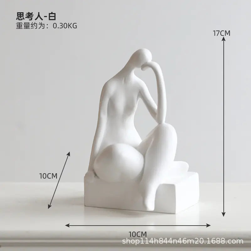 Modern Minimalist Bookends Figurine for Home & Office