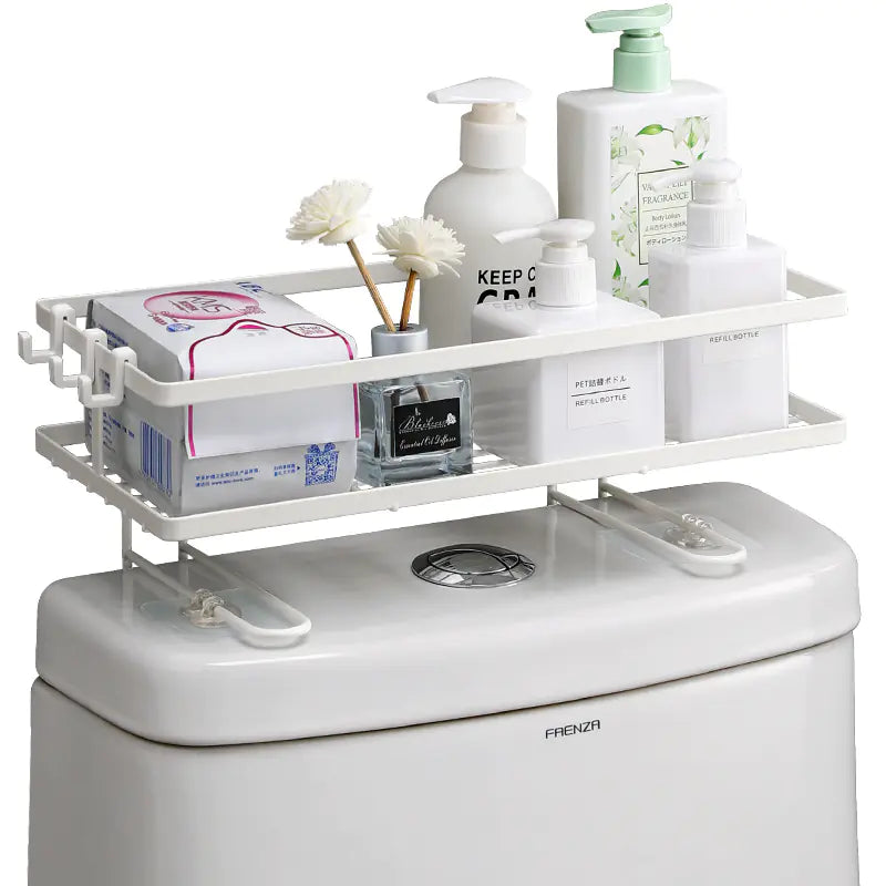 Wall-Mounted Toilet Storage Rack for Bathroom Organization