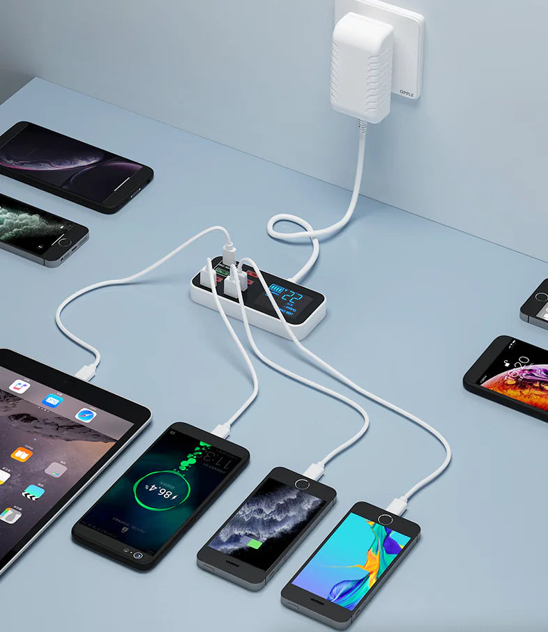 Multi USB 8-Port Fast Desktop Hub Wall Charger Charging Station Quick Charge 3.0