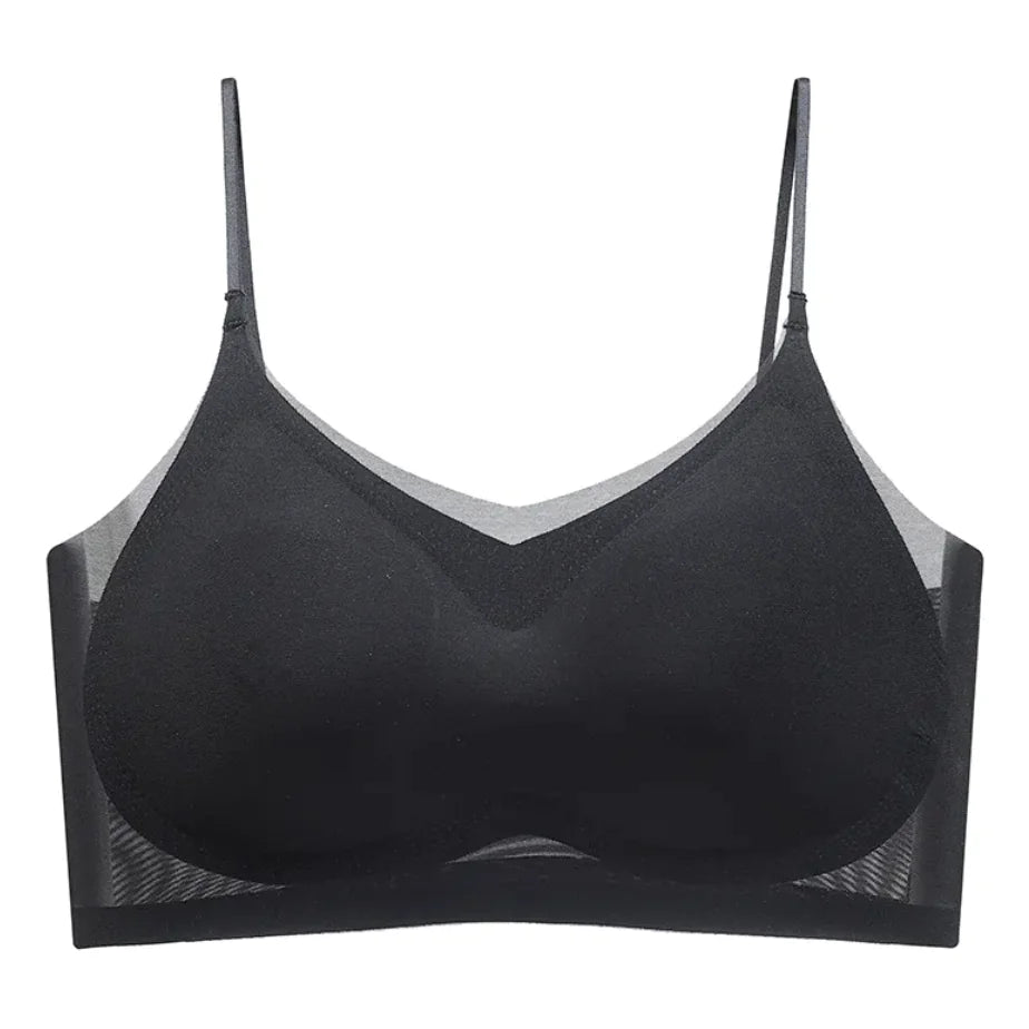 Ultra-Thin Gauze Beauty Back Sling Bra - Lingerie