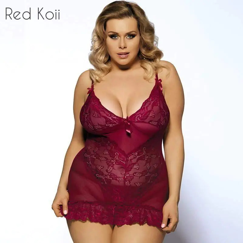 Lace Temptation Transparent Nightgown for Women - Lingerie