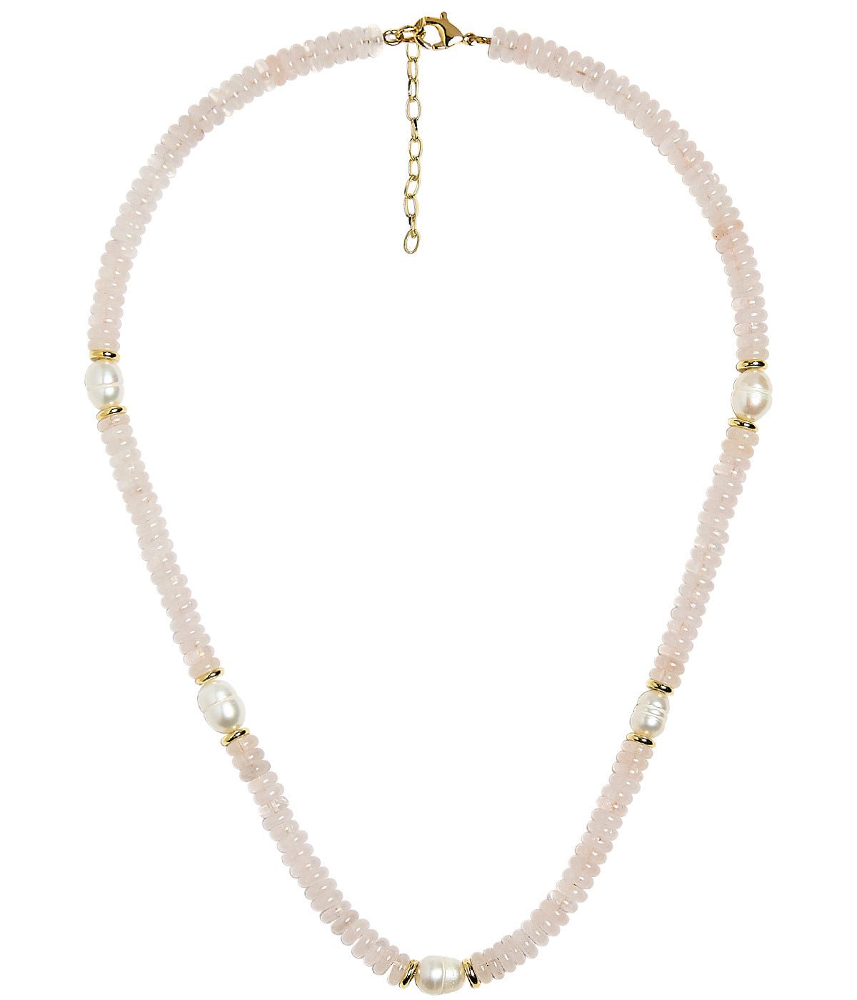 Jenny - Quartz Beaded Necklace with freshwater Pearl