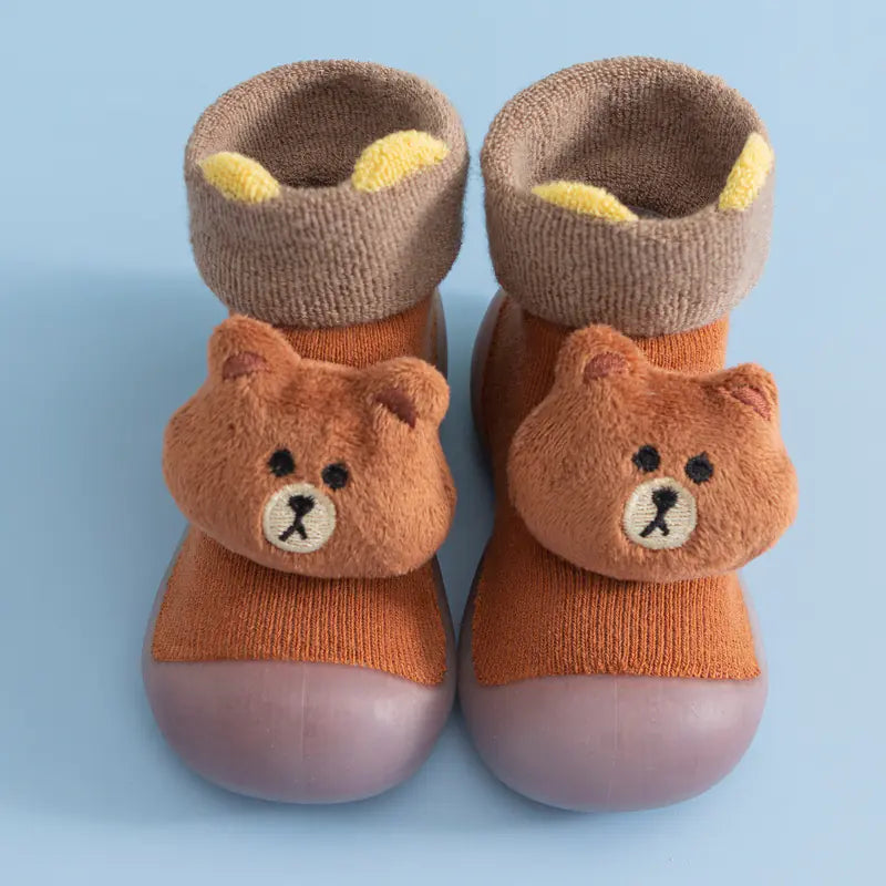 Cartoon Plush High-Top Baby Shoes for Toddlers (1-2Y)- 888