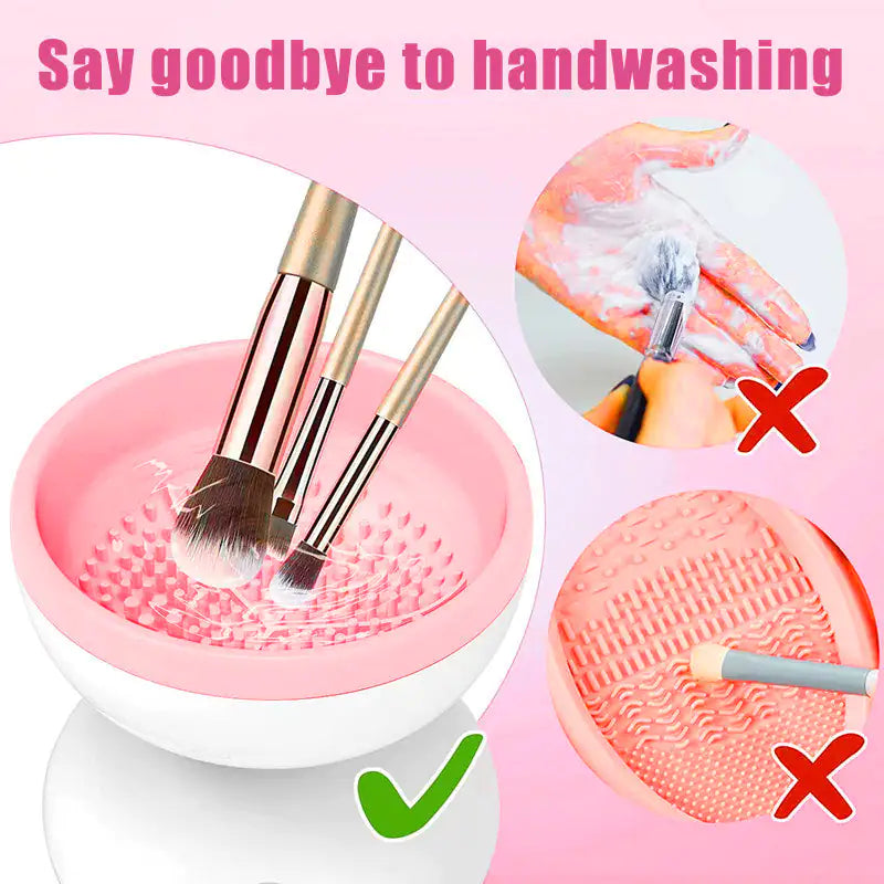 Portable USB Makeup Brush Cleaner Machine Electric Cosmetic Brush Cleaning Washing Tools Automatic Clean Makeup Brushes- US seller