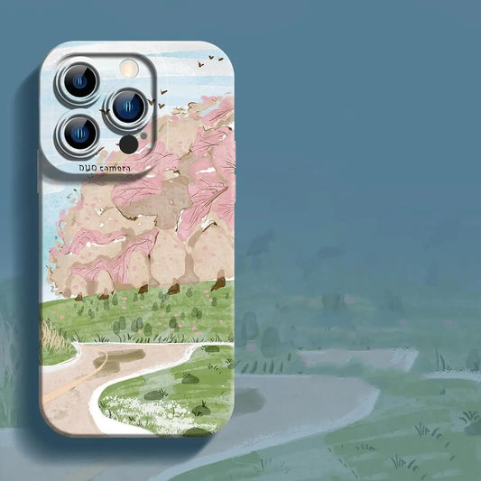 All-Inclusive Liquid Silicone Phone Case - Through The Forest
