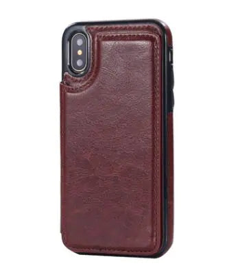 Card Holder Flip Phone Case for iPhone 8 & Samsung S8+