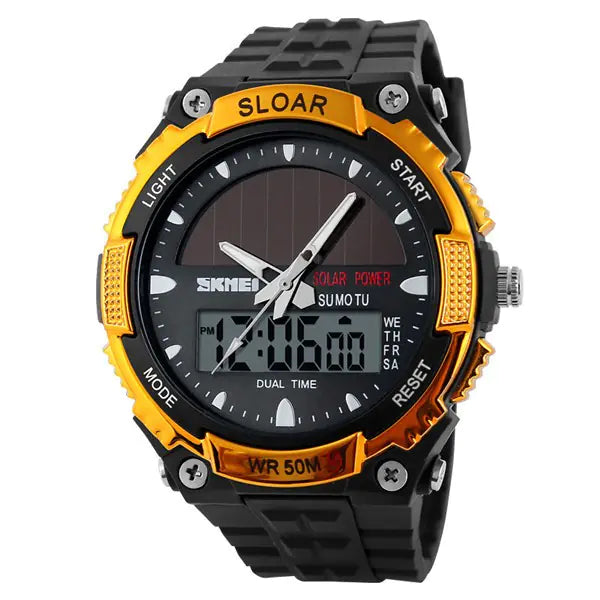 Men's Waterproof Solar Electronic Fashion Watch - 888