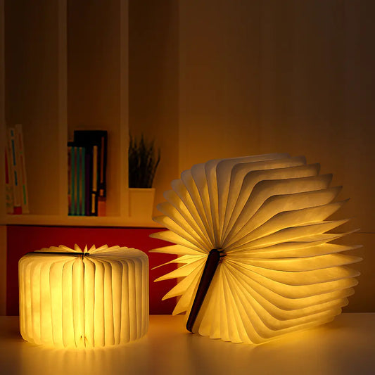 Foldable Book Lamp with Illuminating Design
