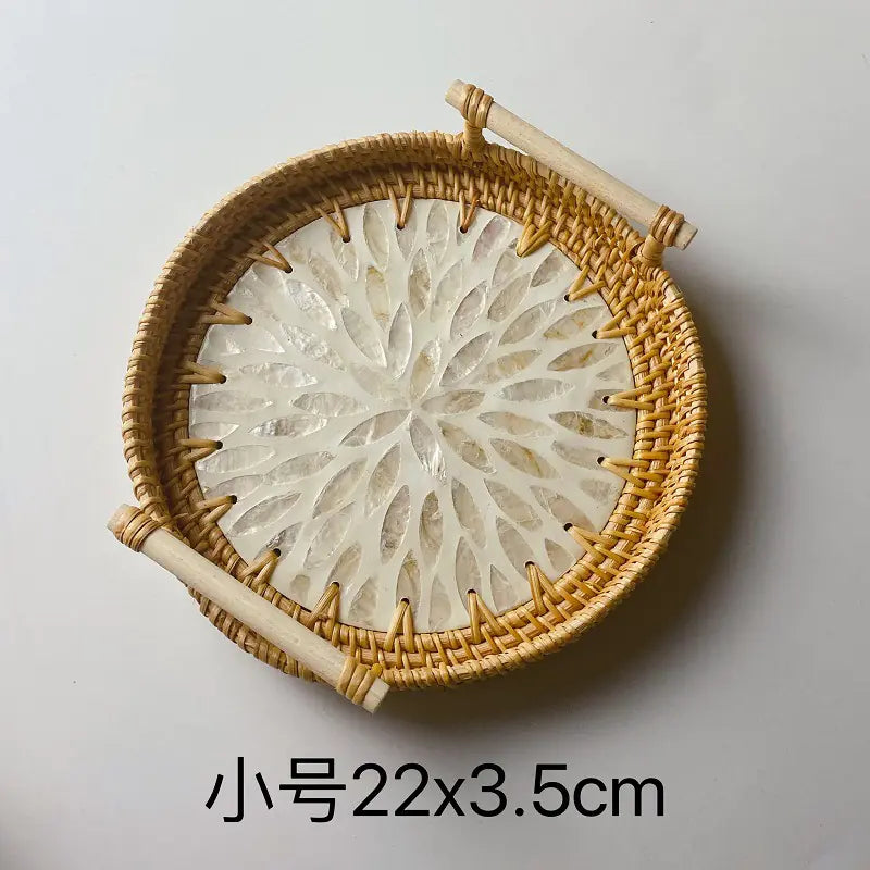 Vietnamese Woven Rattan Snack Storage Basket (Small)