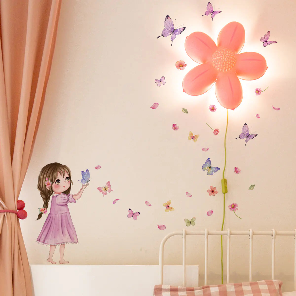 Girls Butterfly Wall Stickers for Kids' Bedroom Decor