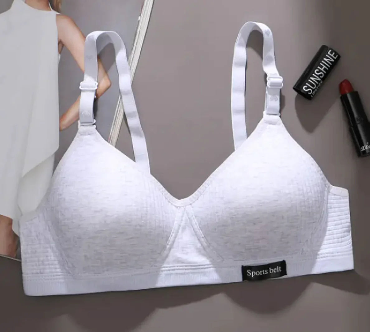 Girls' Seamless Cotton Bra – Wire-Free Comfort - Lingerie