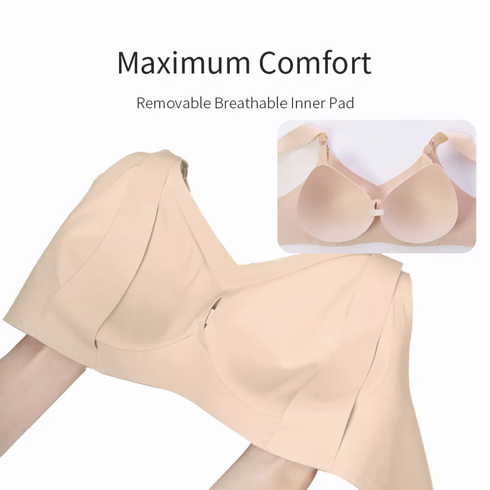 Maternity Bra with Open Button Design for Nursing - Lingerie