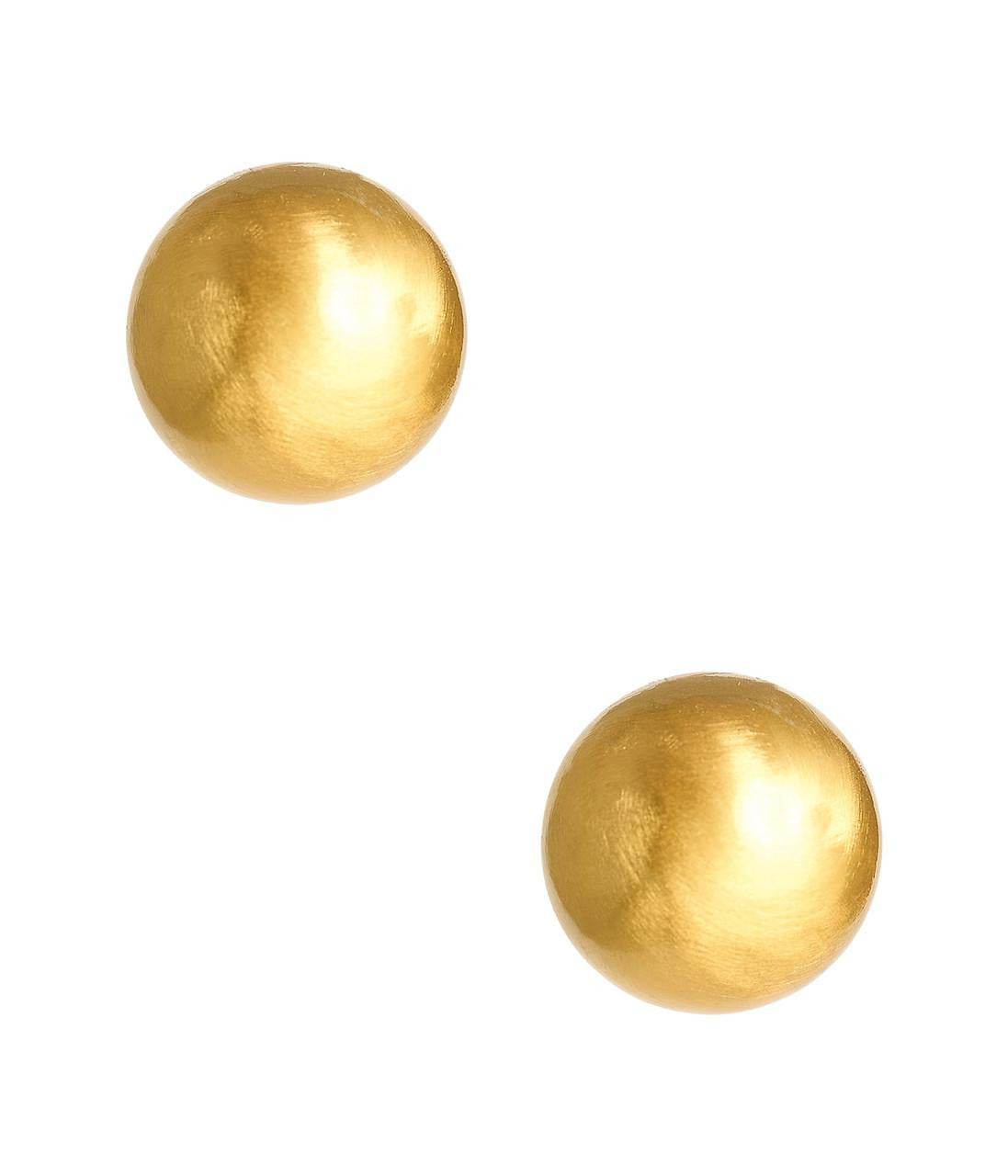 18mm Georgia Brushed Ball Studs - 18k Gold Plated