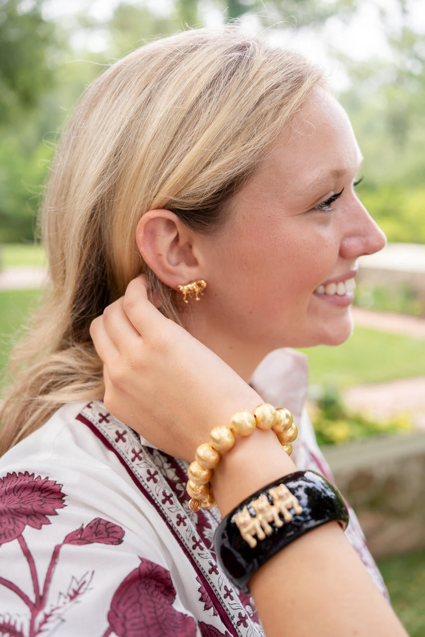 Bulldog Stud - Gold Earring