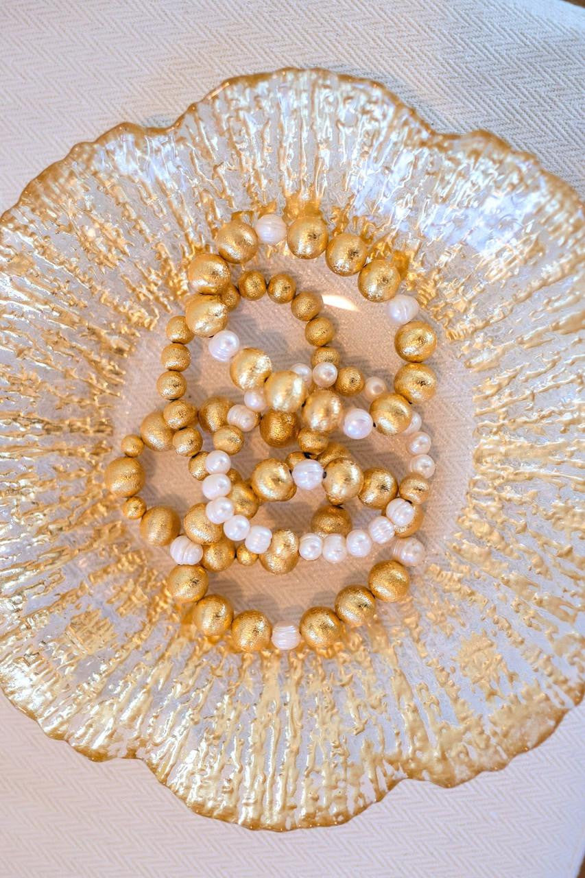 Georgia - Gold Beaded Bracelet