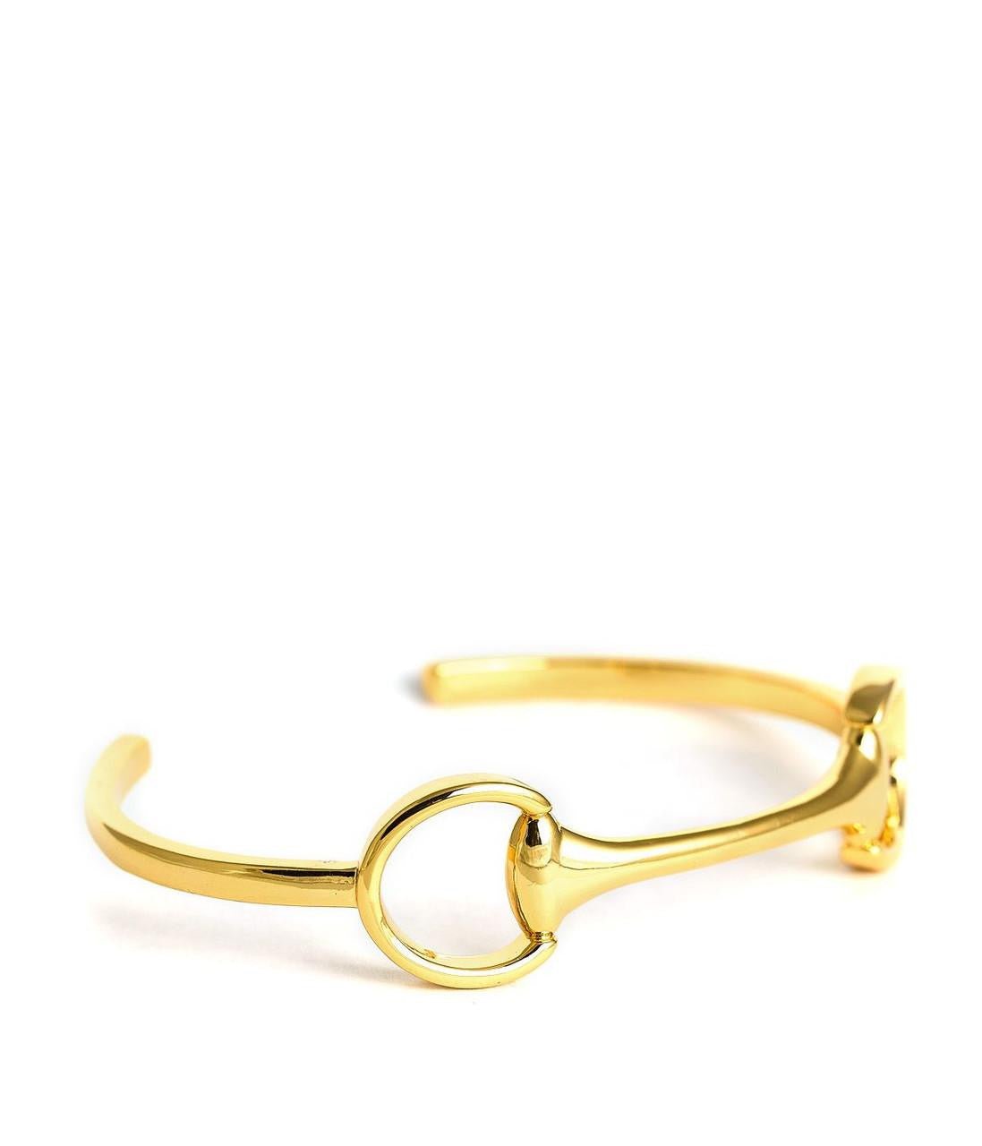 Gold Horse Bit Cuff - 18k Plated