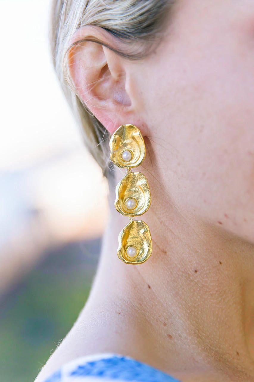 Oyster Triple - Earring