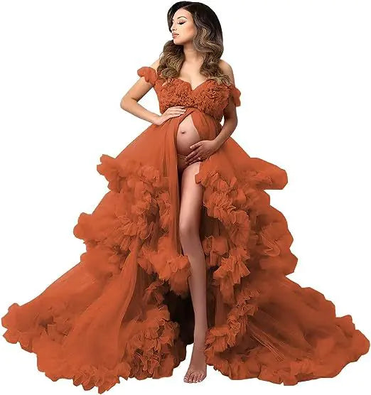 New Cross-Border Maternity Sheer Dress for Photography - 888