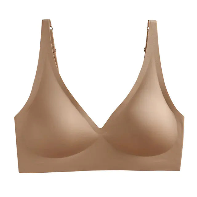 Seamless Adjustable Bra with No Steel Ring Design - Lingerie