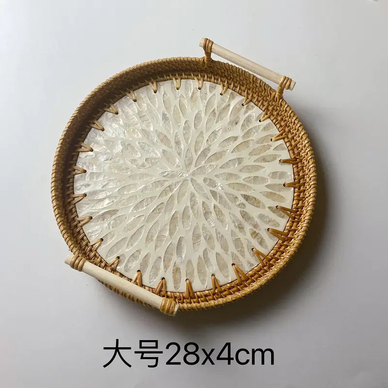 Vietnamese Woven Rattan Snack Storage Basket (Small)