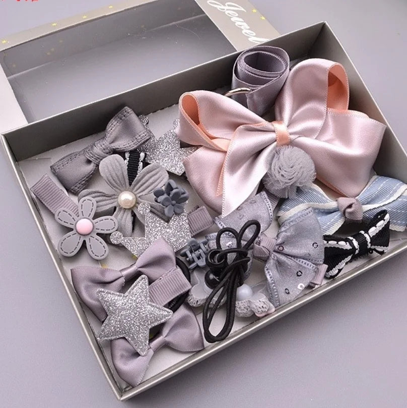 17-Piece Children's Hair Accessories Set for Girls