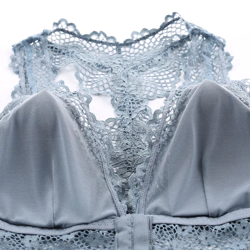 Lace Wireless Front Closure Bra Lingerie