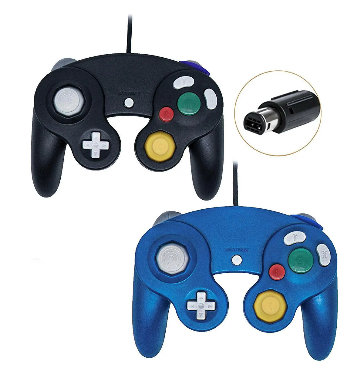 2 Pack Wired NGC Controller Gamepad for Nintendo GameCube GC & Wii U Console USA