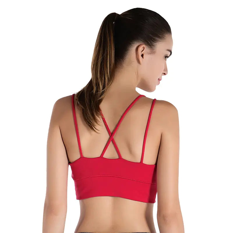 Cross-Back Sports Bra for Yoga and Fitness - Lingerie
