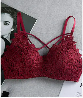 Quality Lace Wireless Push-Up Triangle Bra for Girls - Lingerie