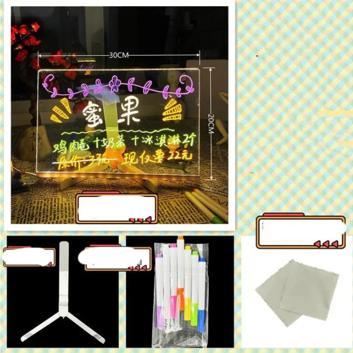 Löschbare LED-Nachrichtentafel aus Acryl