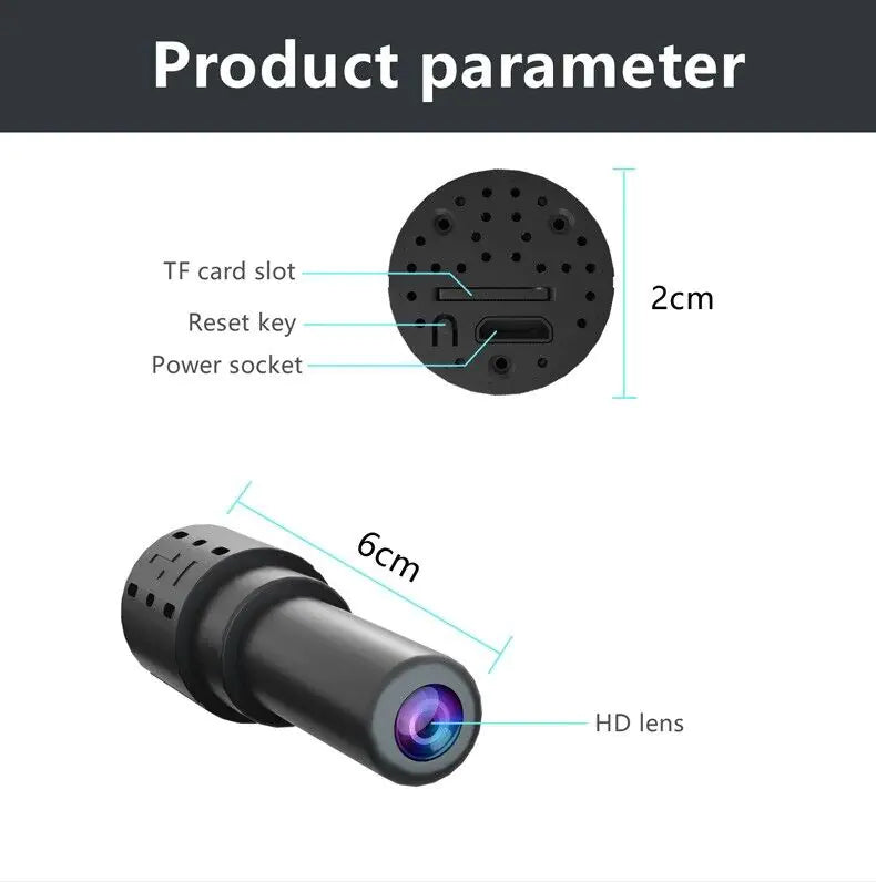 WiFi Wireless 4K Mini Camera Pinhole DIY HD Screw IP DVR Cam