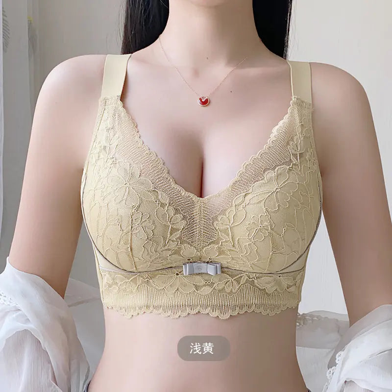 Lace Push-Up Bra for Small Bust with Support Features - Lingerie
