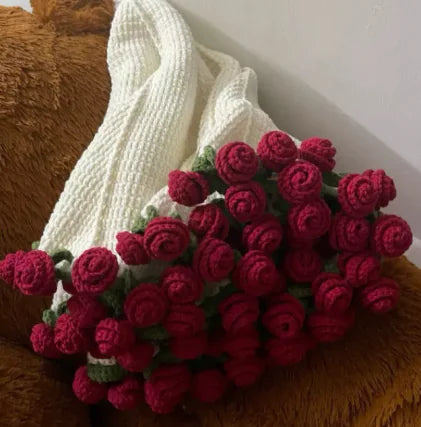 Crocheted Flower Blanket - 888