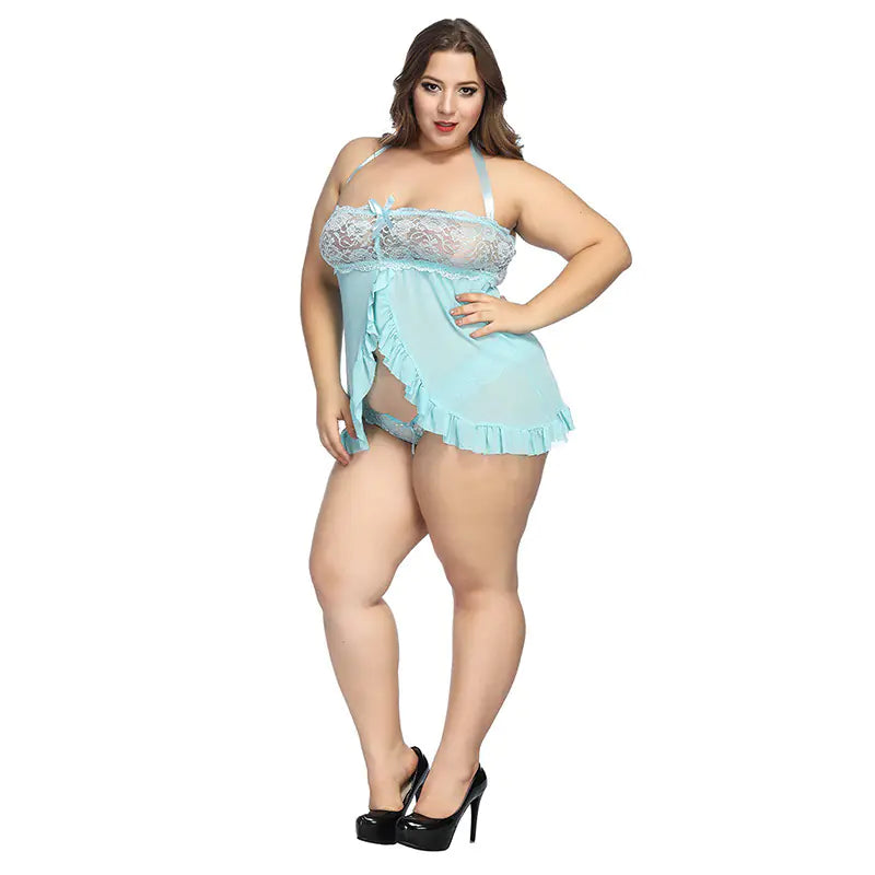 Plus Size Lace Lingerie Sleepwear for Women