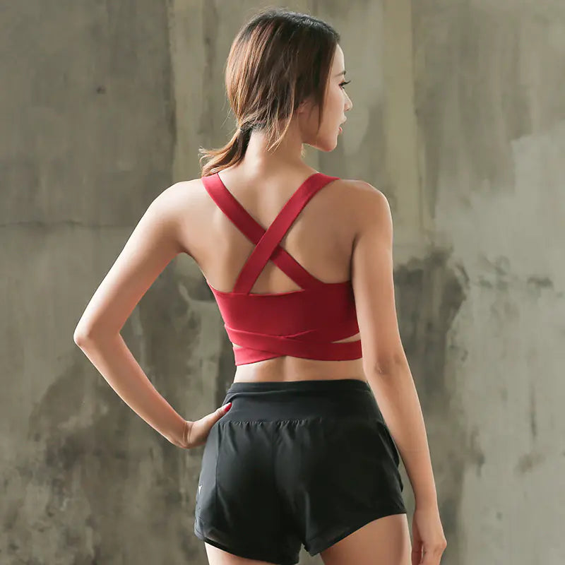 Cross Back Sports Bra for Running - Lingerie