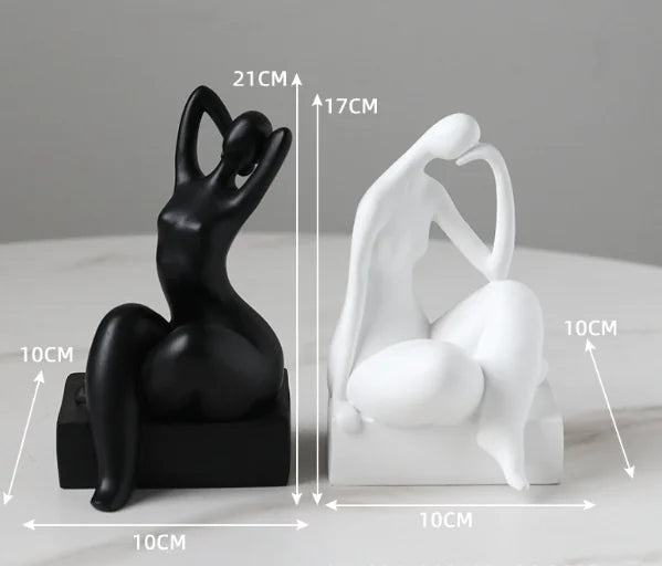 Modern Minimalist Bookends Figurine for Home & Office