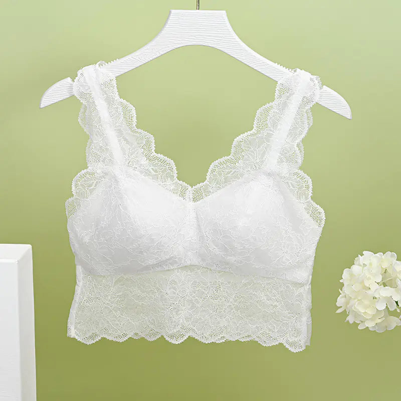 Lace French Bra for Women - Wireless and Supportive - Lingerie