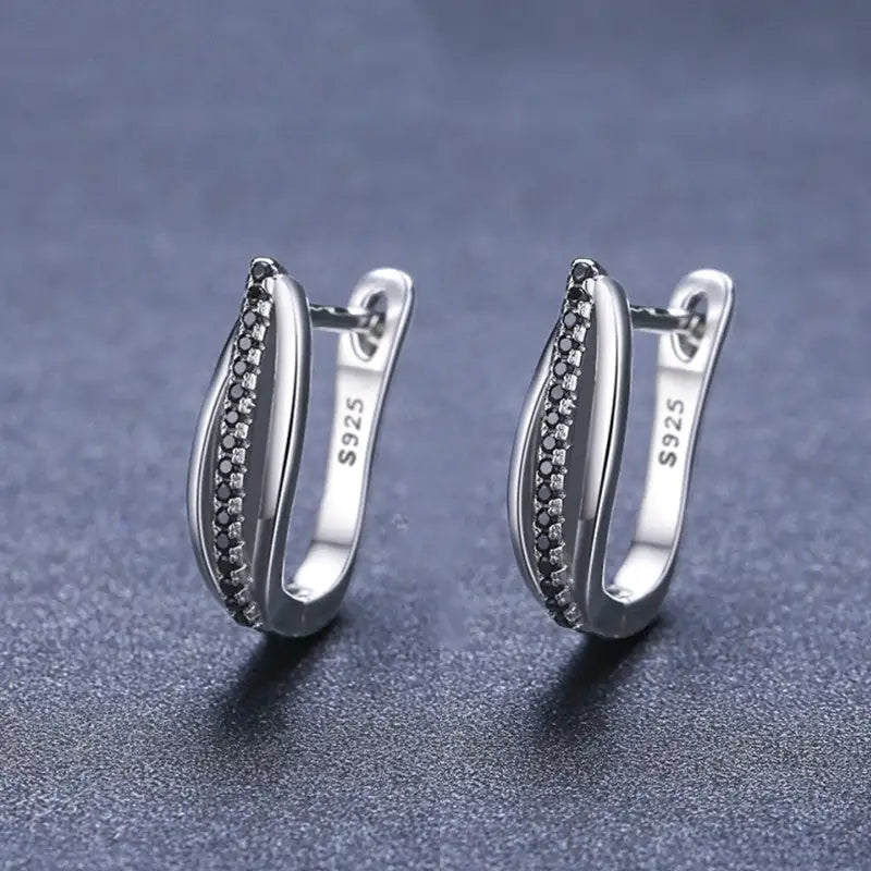 Copper Retro Hong Kong Style Zircon Earrings