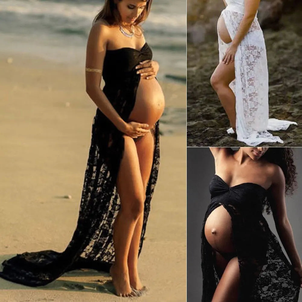 Sheer Lace Dress for Maternity Photography - Lingerie - 888
