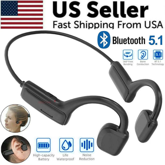 Bone Conduction Headphones Bluetooth 5.1 Wireless Outdoor Sport Headset
